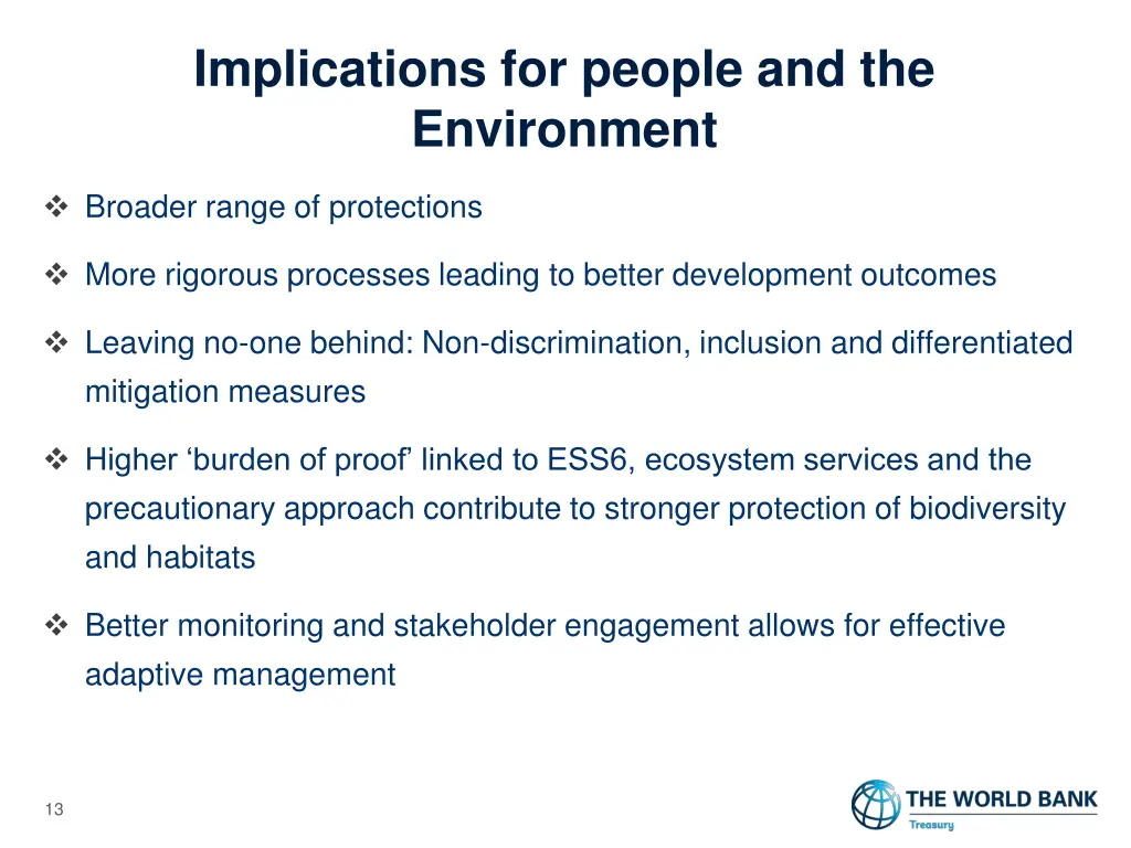 implications for people and the environment