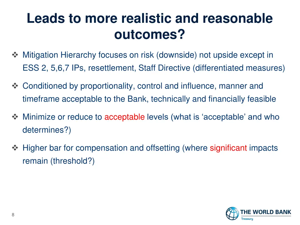 leads to more realistic and reasonable outcomes