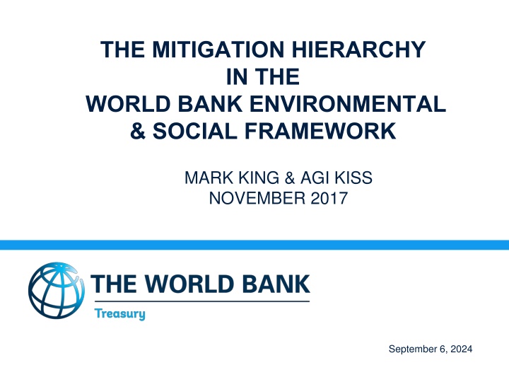 the mitigation hierarchy in the world bank