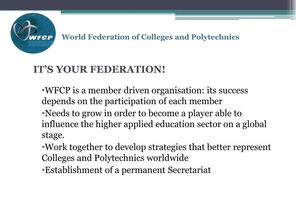 world federation of colleges and polytechnics 6