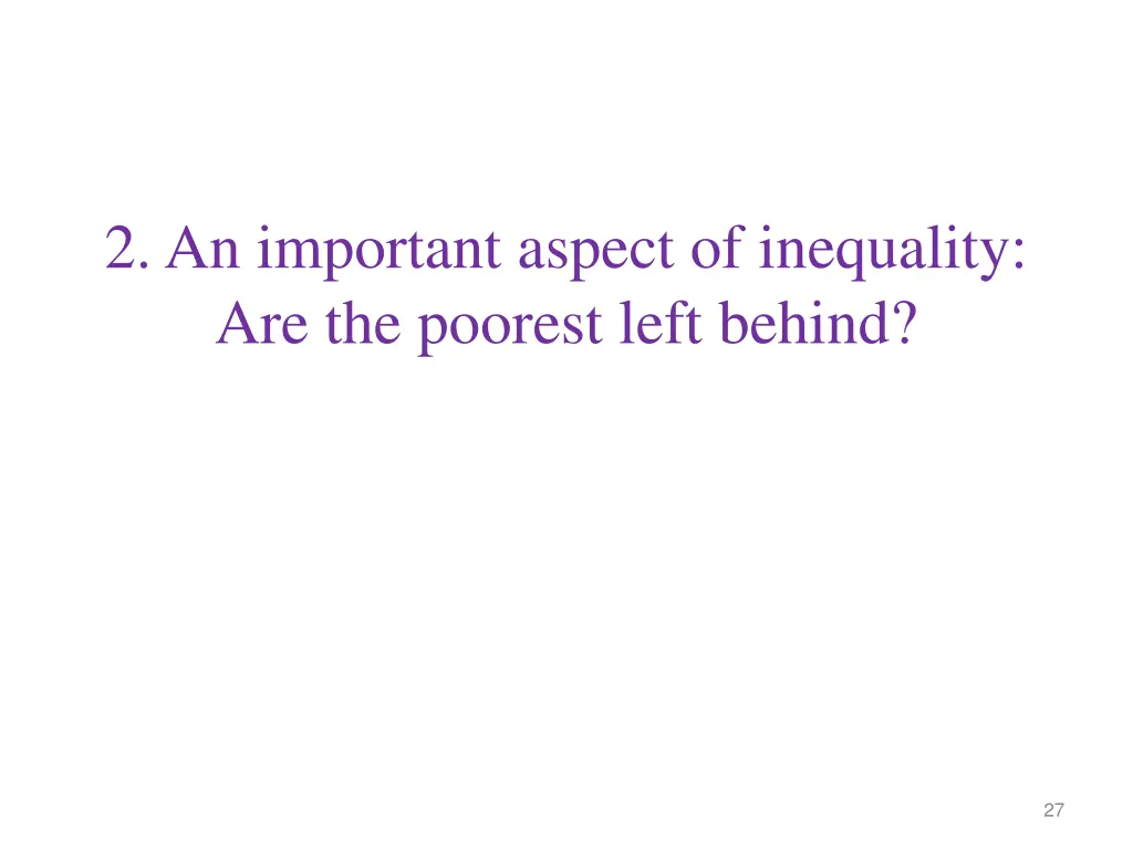 2 an important aspect of inequality