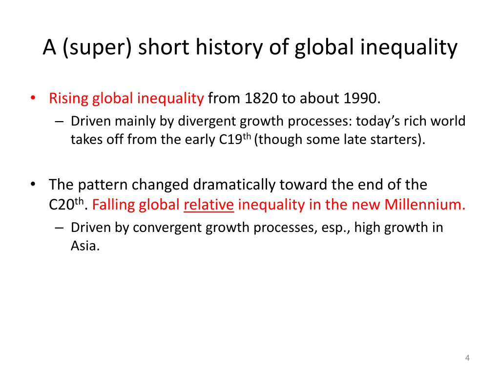 a super short history of global inequality