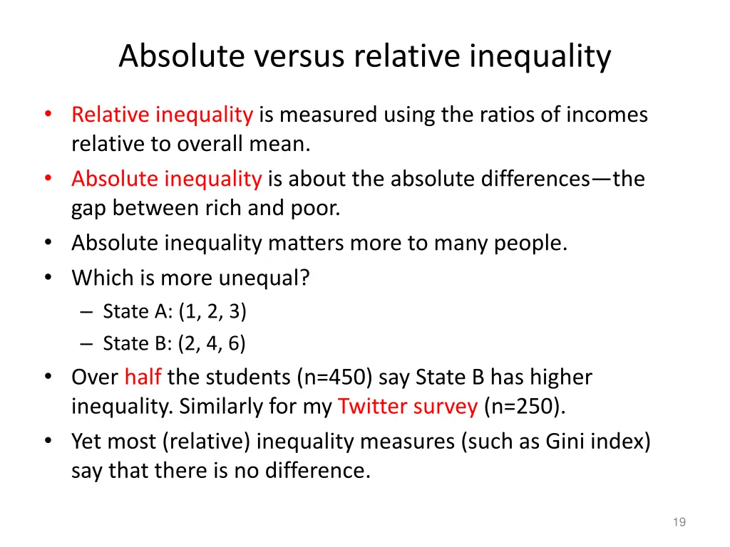 absolute versus relative inequality