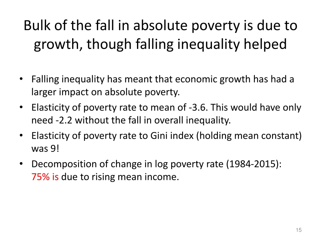 bulk of the fall in absolute poverty