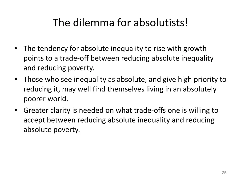 the dilemma for absolutists