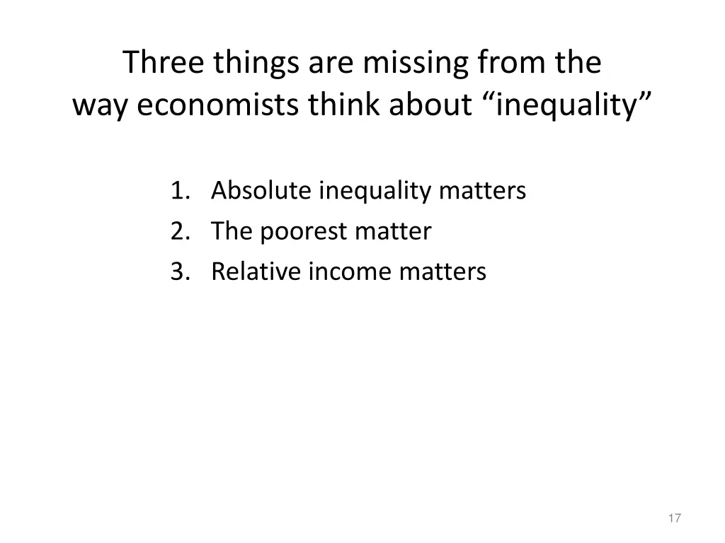 three things are missing from the way economists