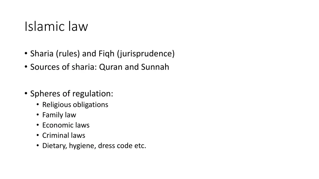 islamic law