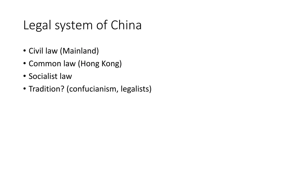 legal system of china