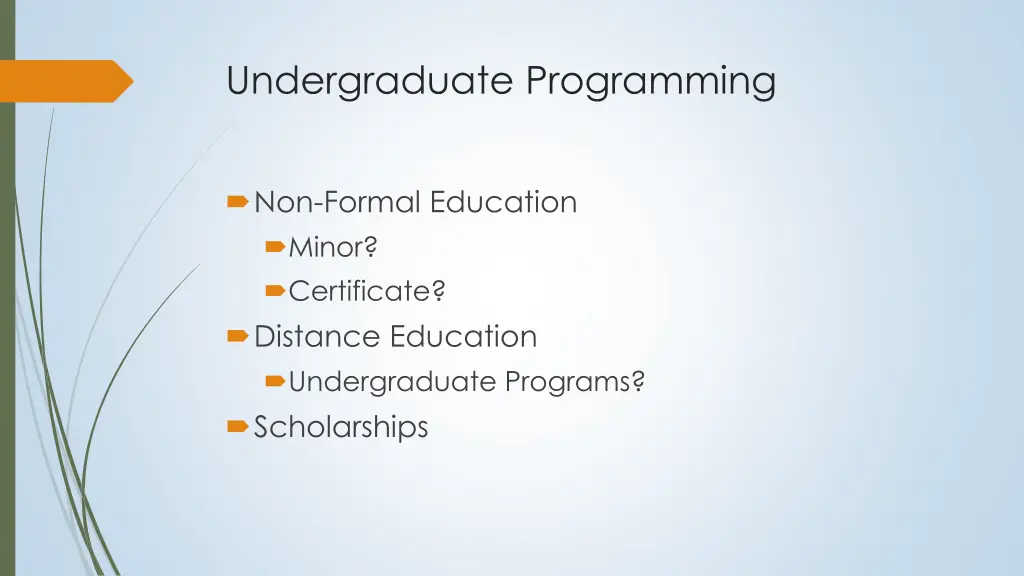 undergraduate programming