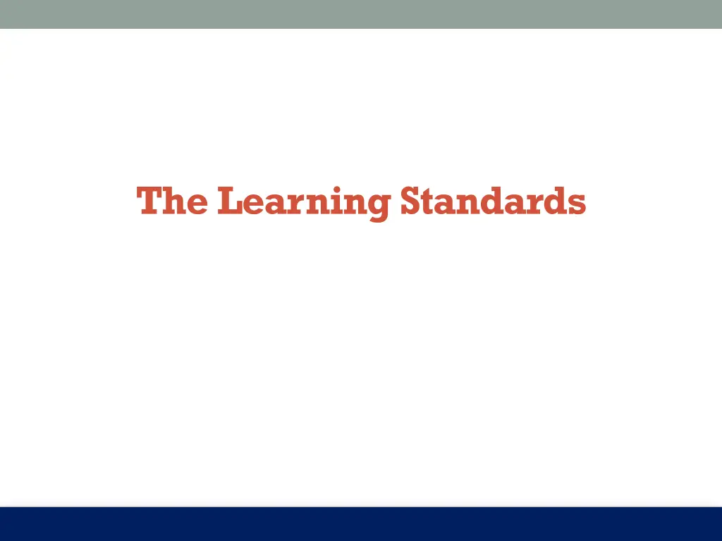 the learning standards