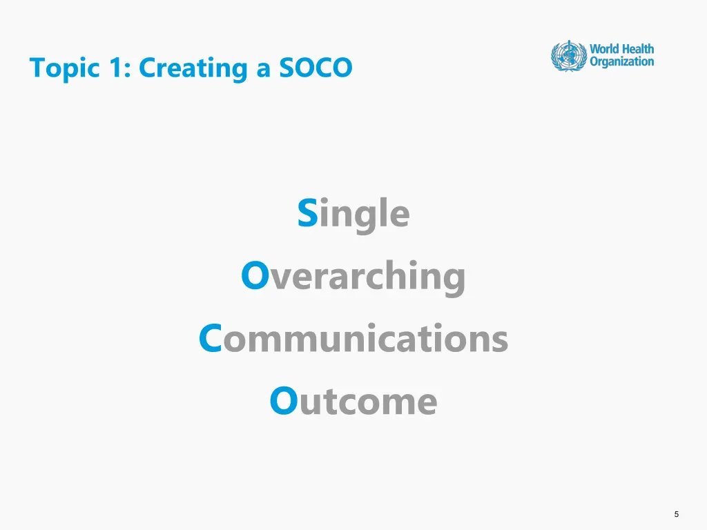 topic 1 creating a soco