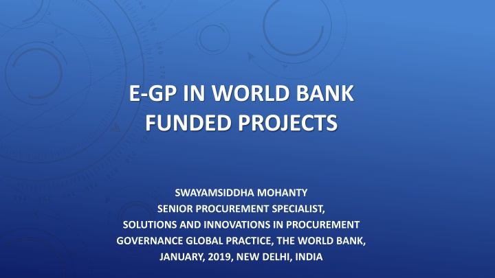 e gp in world bank funded projects