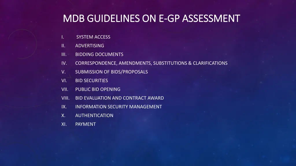 mdb guidelines on e mdb guidelines