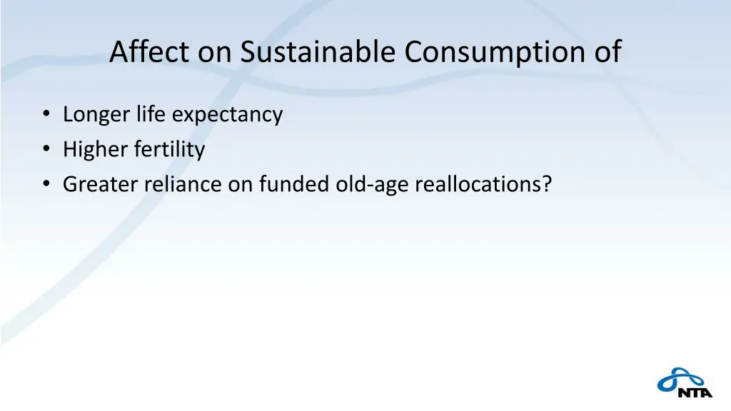 affect on sustainable consumption of