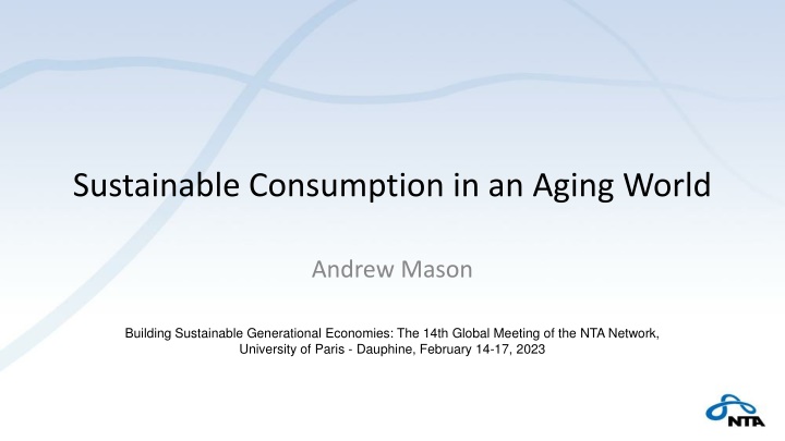 sustainable consumption in an aging world