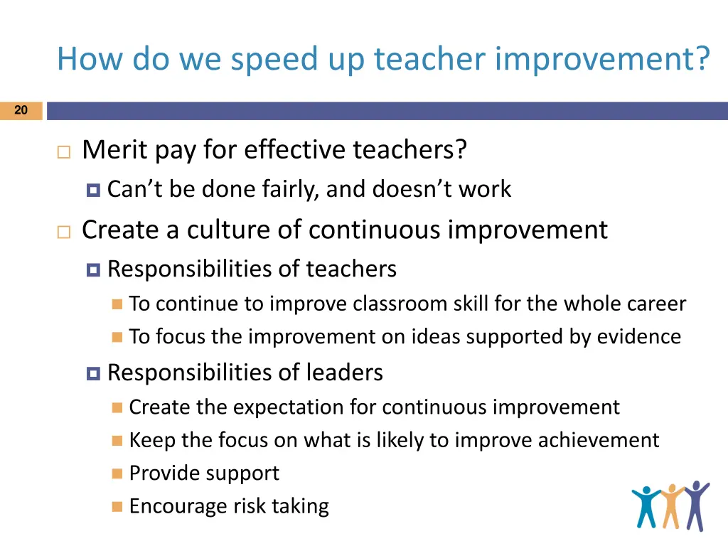 how do we speed up teacher improvement