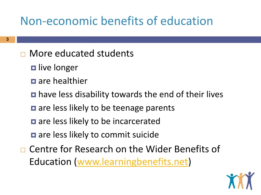 non economic benefits of education