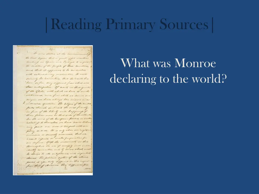 reading primary sources