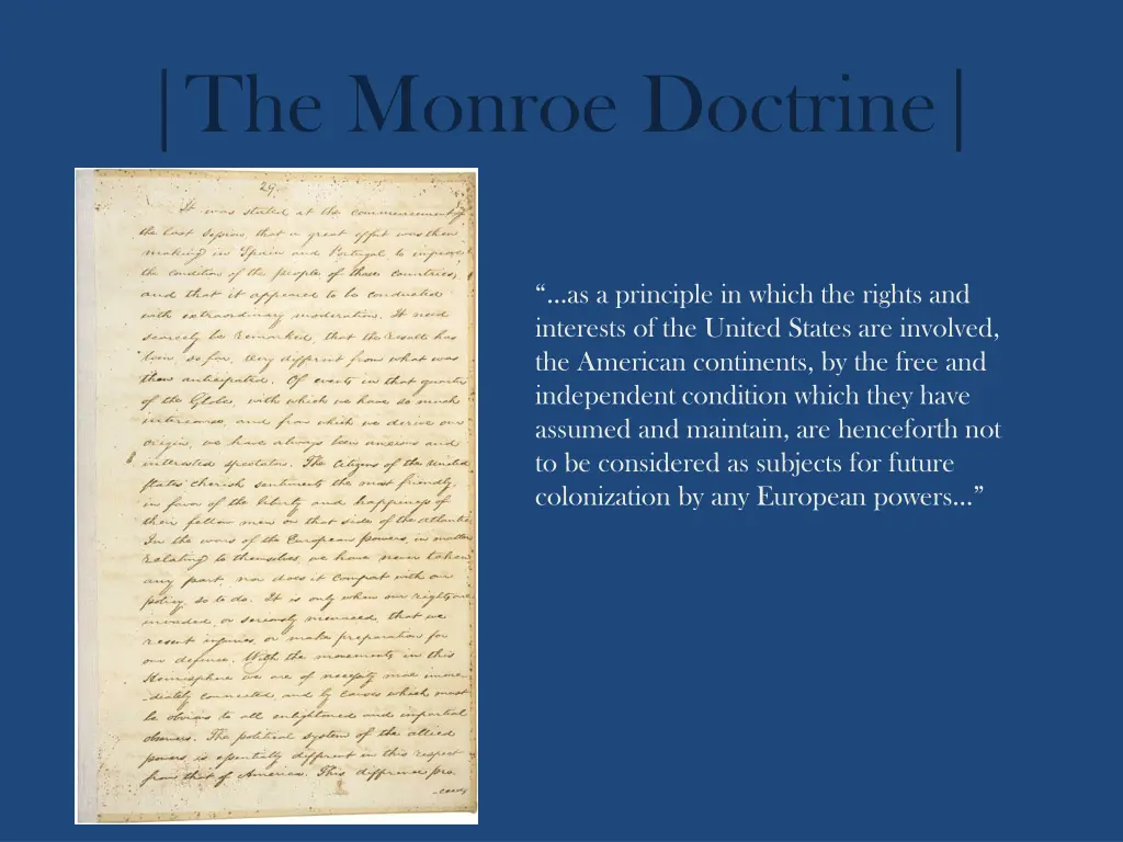 the monroe doctrine 1