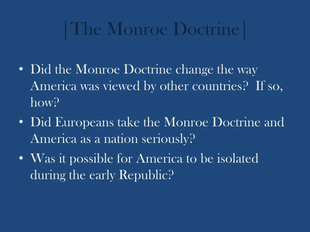 the monroe doctrine 2