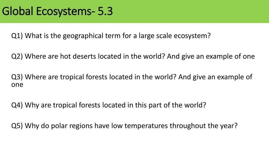 global ecosystems global ecosystems 5 3