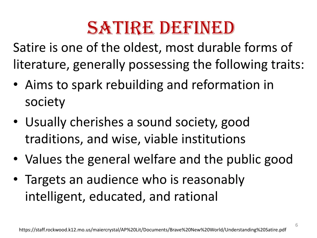 satire defined