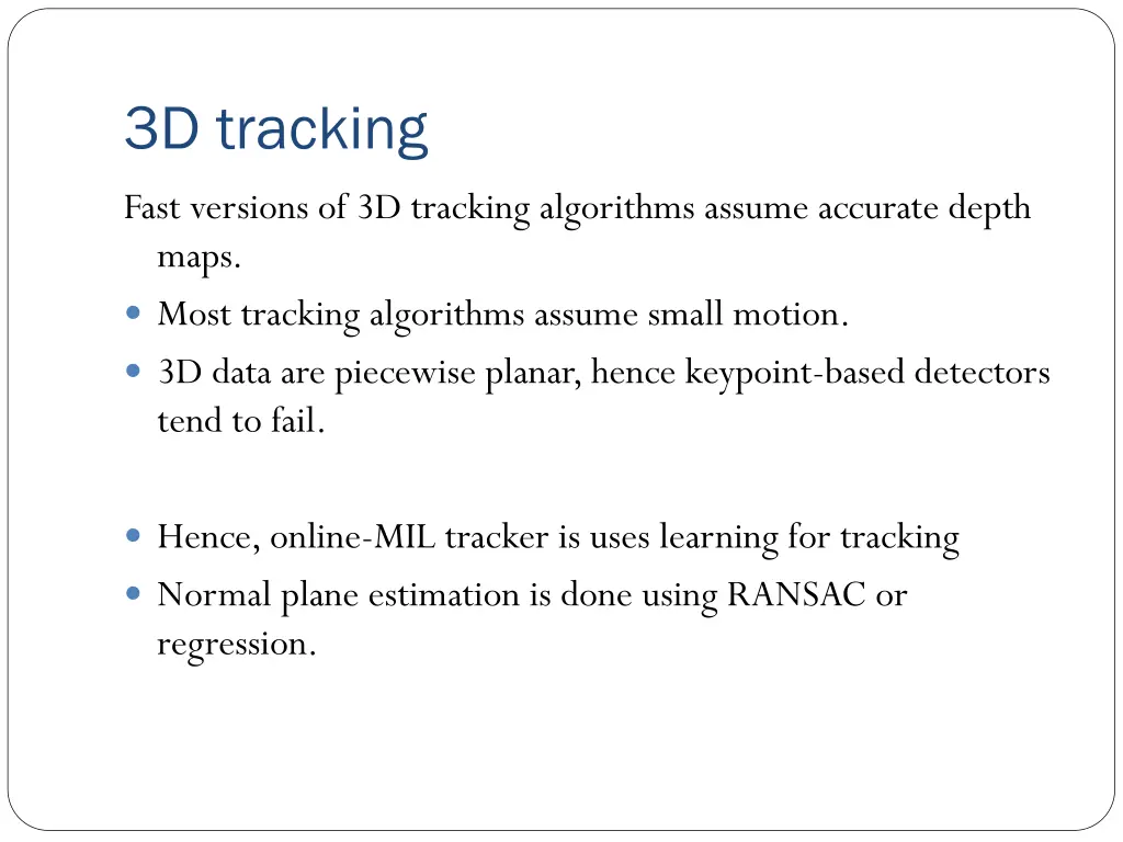 3d tracking