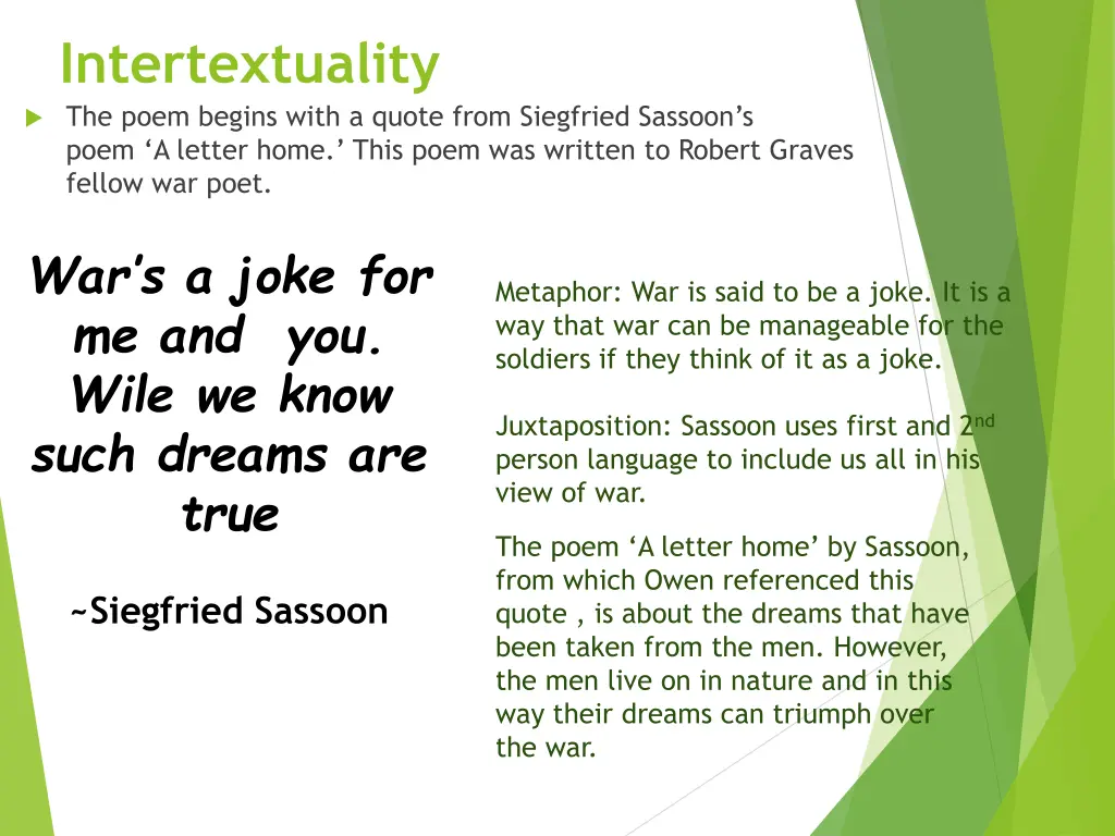 intertextuality the poem begins with a quote from