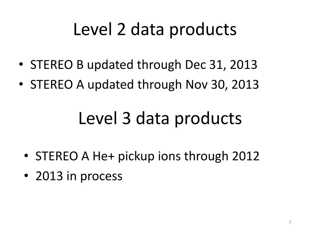 level 2 data products