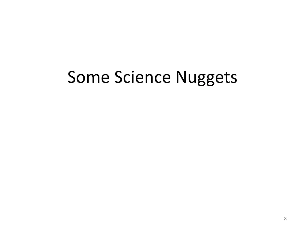 some science nuggets