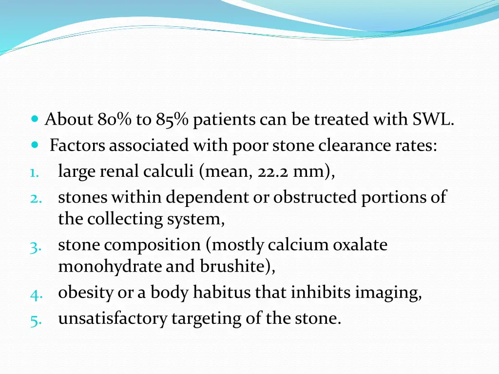 about 80 to 85 patients can be treated with