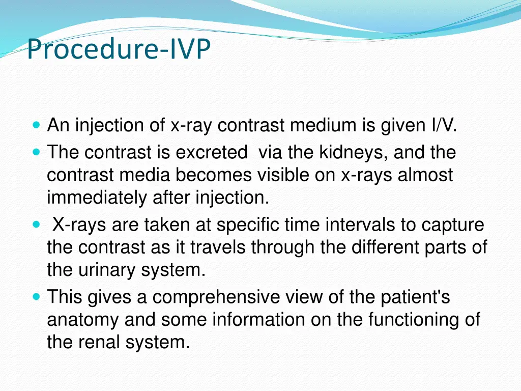 procedure ivp