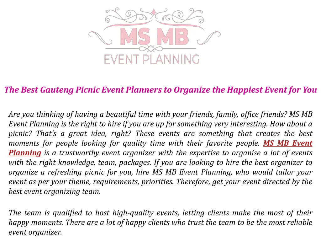 the best gauteng picnic event planners