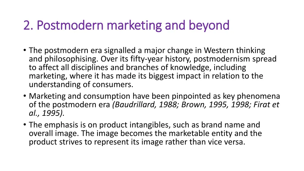 2 postmodern marketing and beyond 2 postmodern