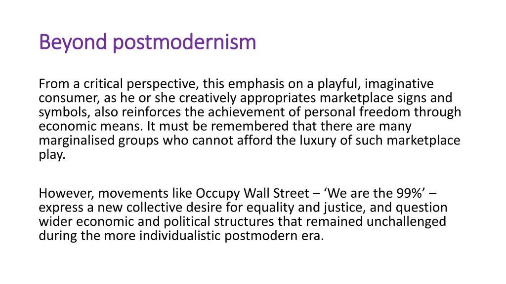 beyond postmodernism beyond postmodernism