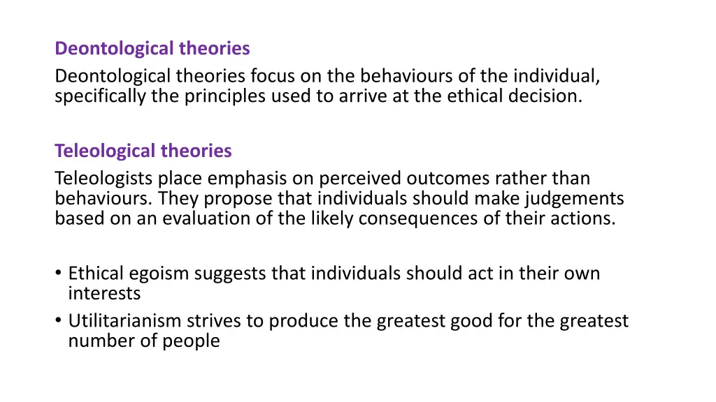 deontological theories deontological theories