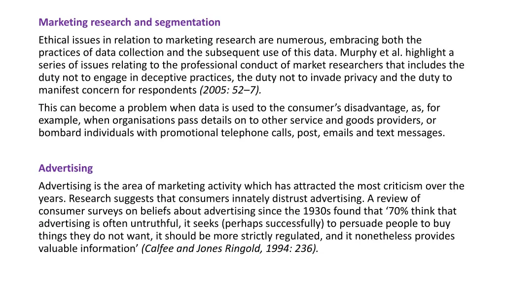 marketing research and segmentation