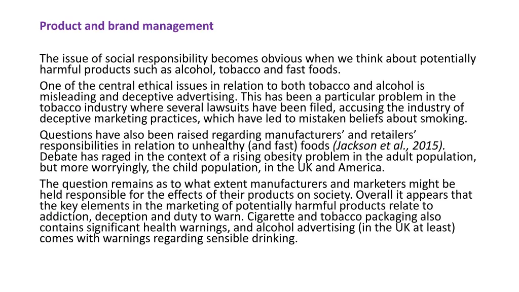 product and brand management