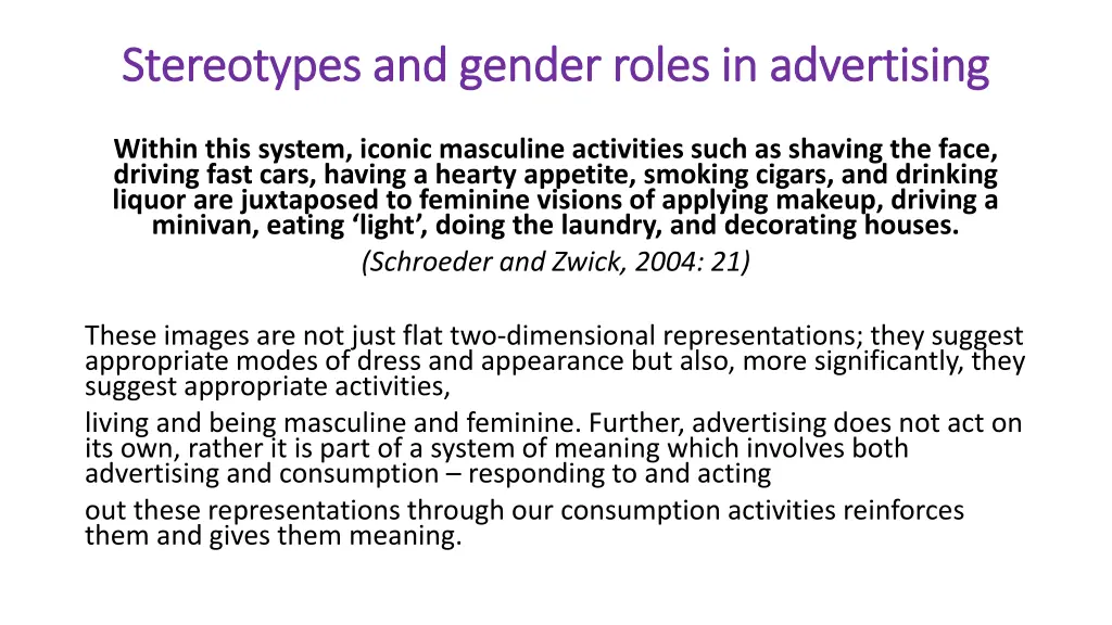 stereotypes and gender roles in advertising