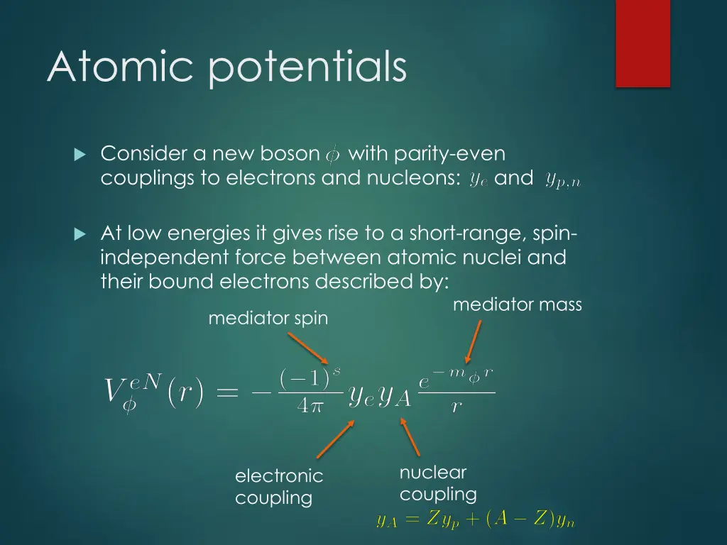 atomic potentials