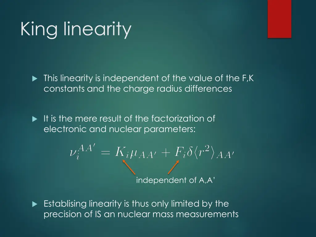 king linearity 1