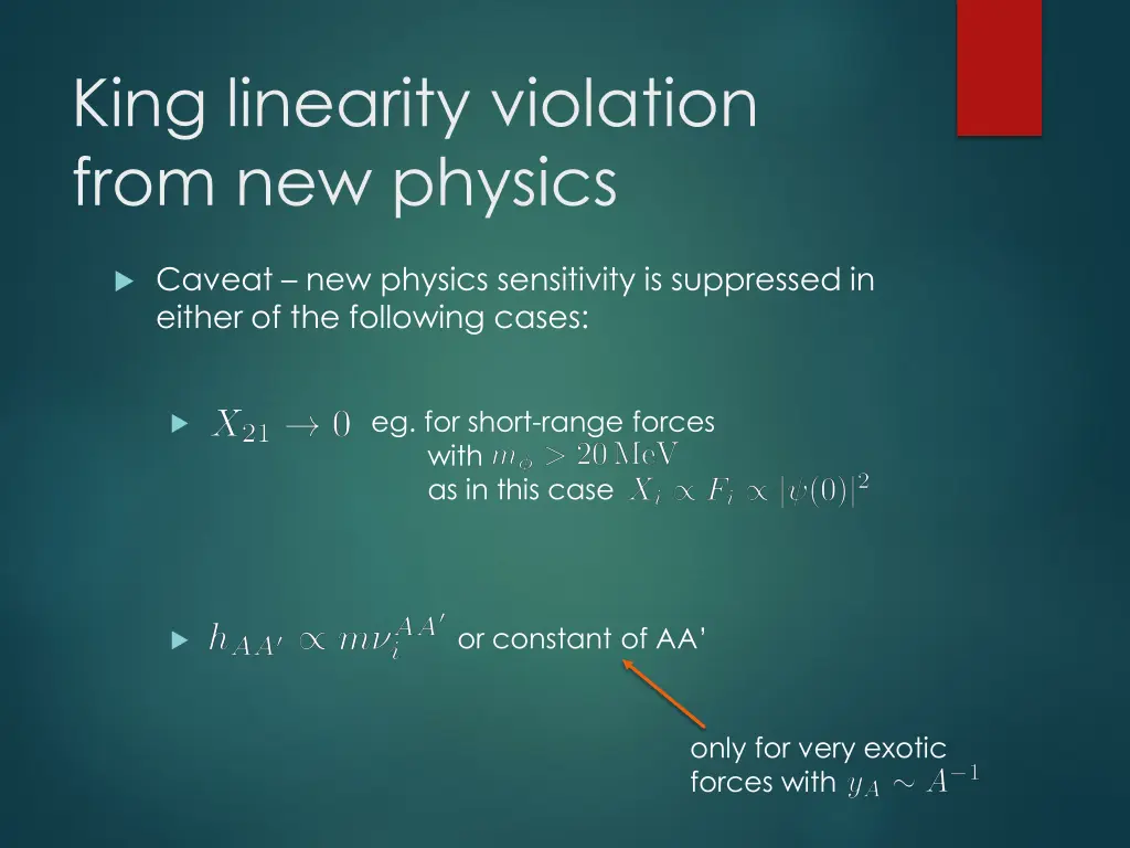 king linearity violation from new physics 1