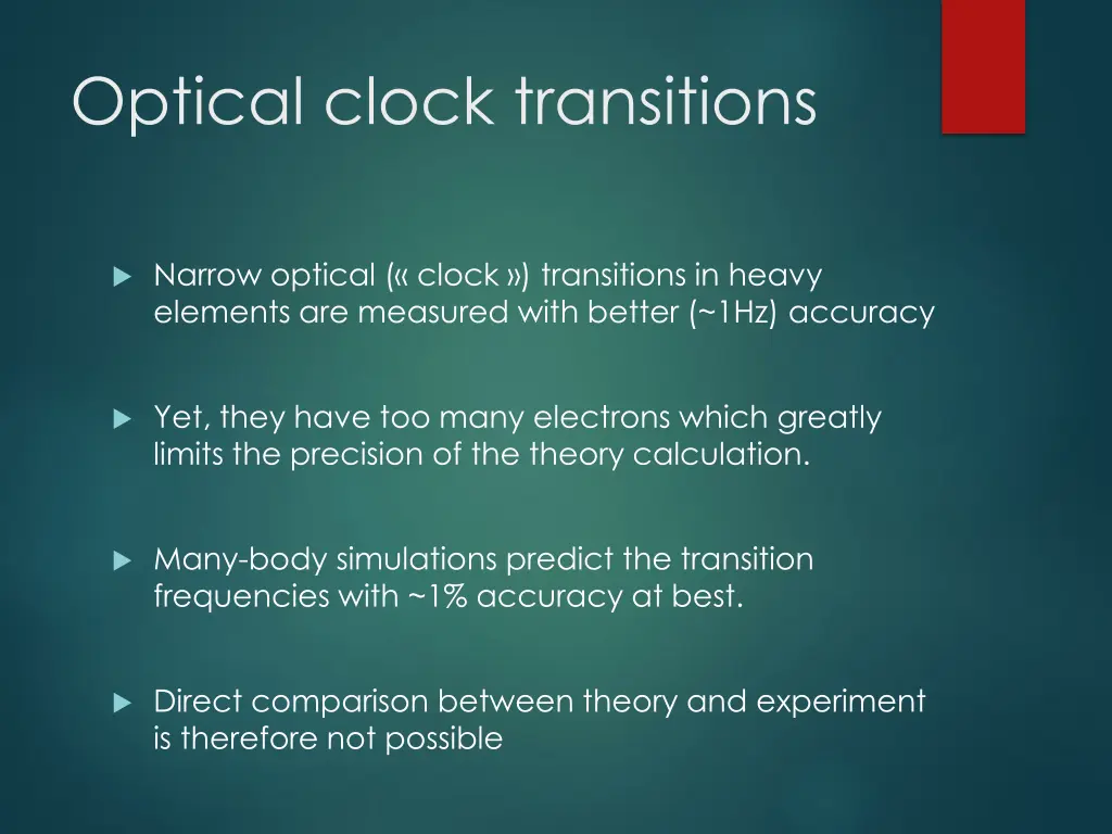 optical clock transitions