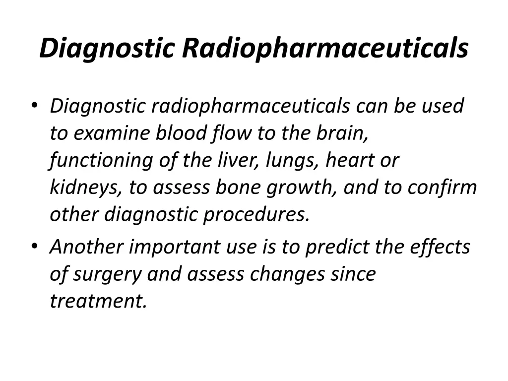 diagnostic radiopharmaceuticals