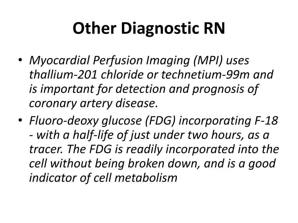 other diagnostic rn