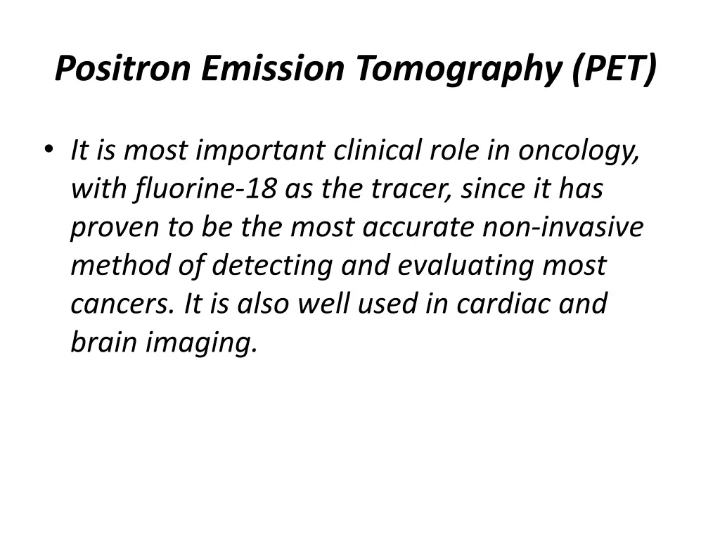 positron emission tomography pet