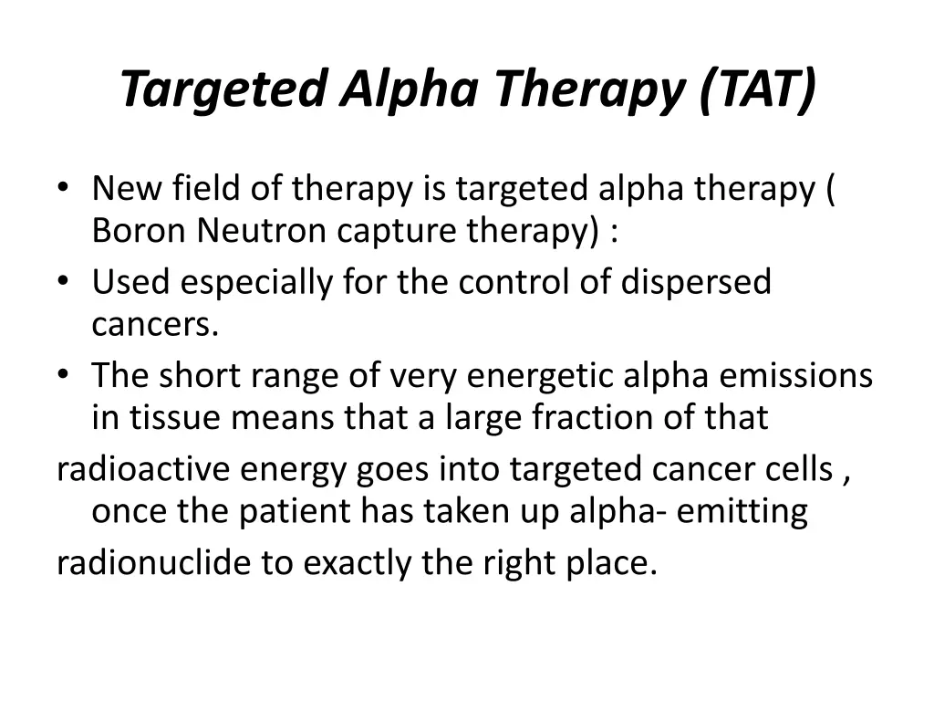 targeted alpha therapy tat