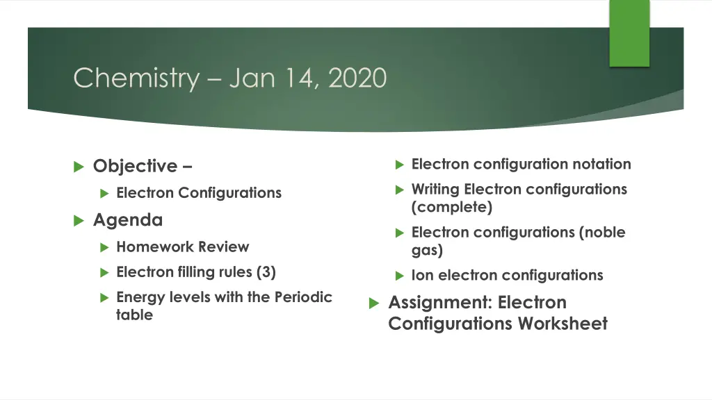 chemistry jan 14 2020 1