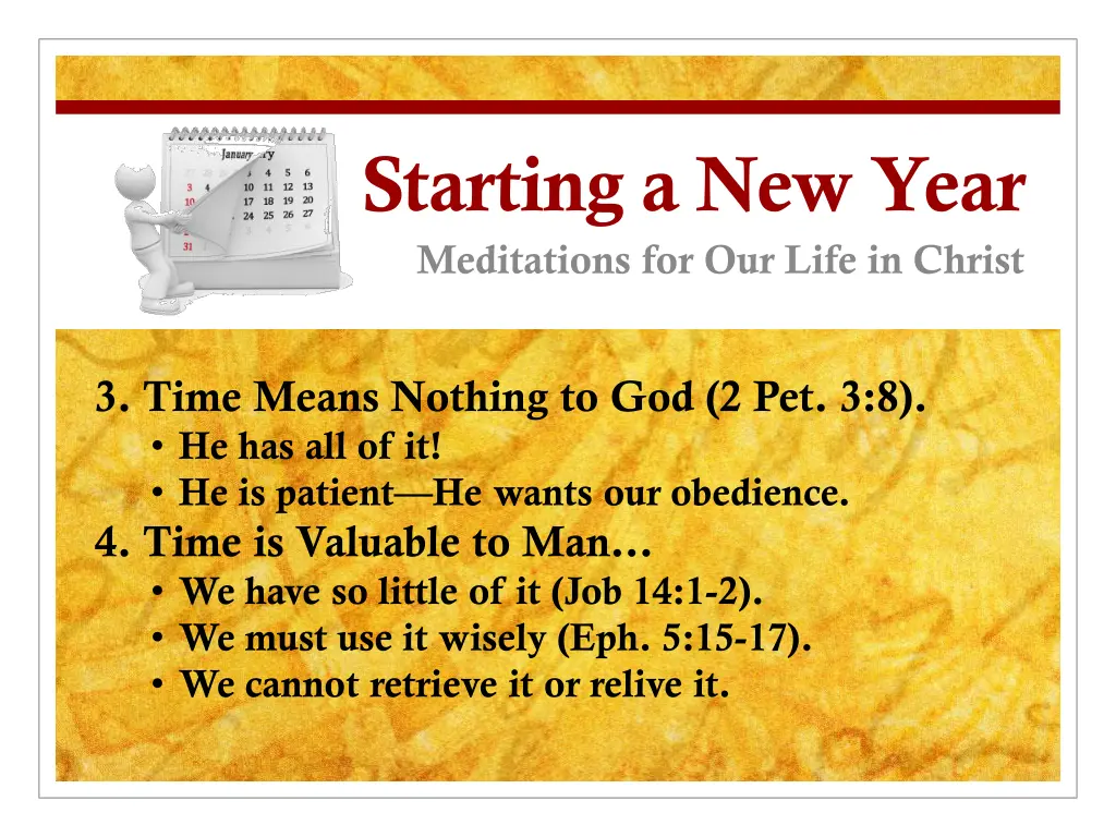 starting a new year meditations for our life 1