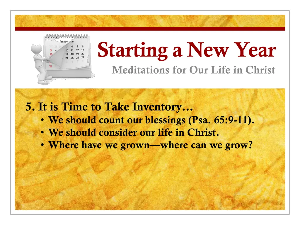 starting a new year meditations for our life 2